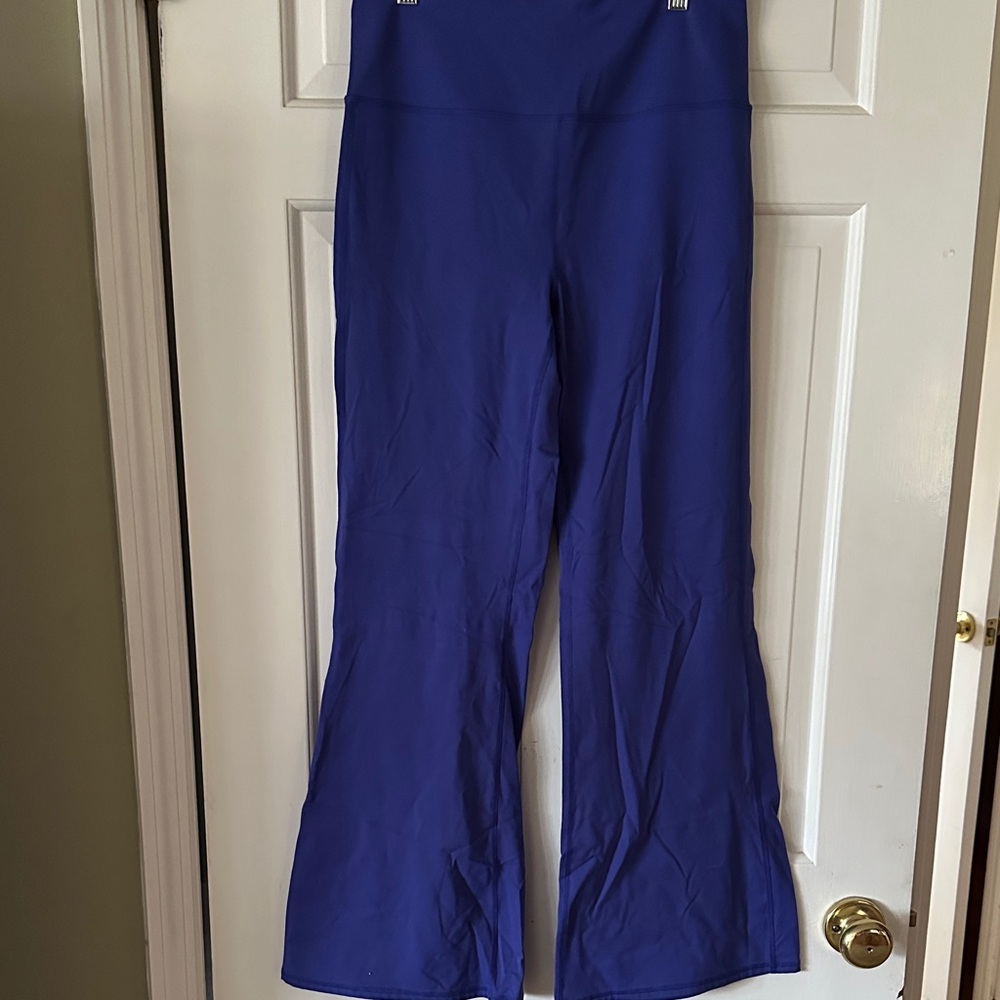 Happily Grey High-Waist Flare Pants in Royal Blue Size L